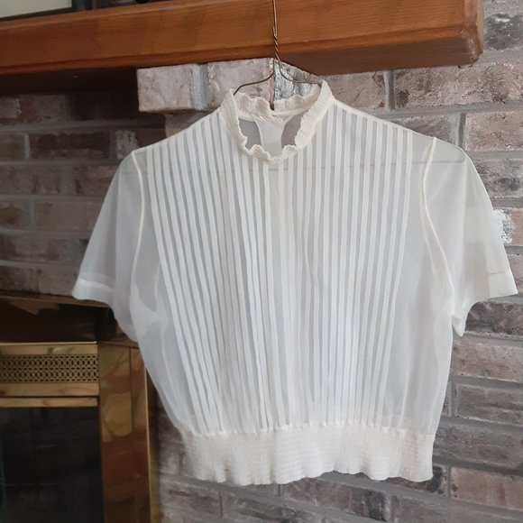Jo=Lynn Tops - Vintage classic 60's sheer blouse